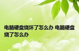 电脑硬盘烧坏了怎么办 电脑硬盘烧了怎么办