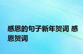 感恩的句子新年贺词 感恩贺词