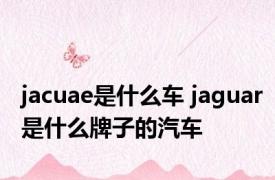 jacuae是什么车 jaguar是什么牌子的汽车