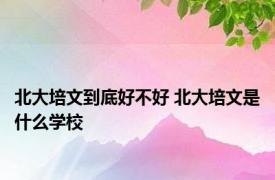 北大培文到底好不好 北大培文是什么学校