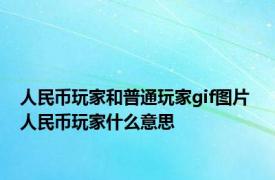 人民币玩家和普通玩家gif图片 人民币玩家什么意思