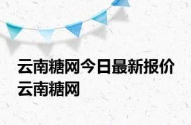 云南糖网今日最新报价 云南糖网 