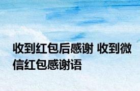 收到红包后感谢 收到微信红包感谢语