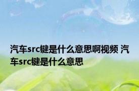 汽车src键是什么意思啊视频 汽车src键是什么意思