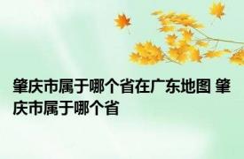 肇庆市属于哪个省在广东地图 肇庆市属于哪个省