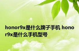 honor9x是什么牌子手机 honor9x是什么手机型号