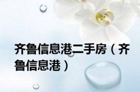 齐鲁信息港二手房（齐鲁信息港）