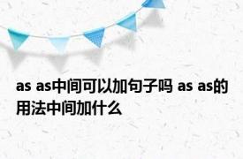 as as中间可以加句子吗 as as的用法中间加什么