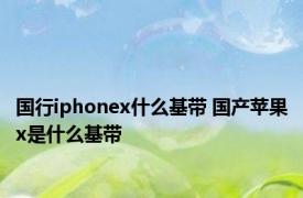 国行iphonex什么基带 国产苹果x是什么基带