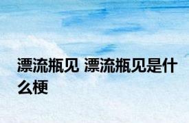 漂流瓶见 漂流瓶见是什么梗