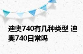 迪奥740有几种类型 迪奥740日常吗