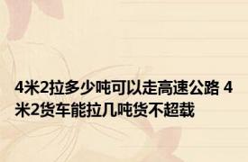4米2拉多少吨可以走高速公路 4米2货车能拉几吨货不超载
