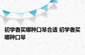 初学者买哪种口琴合适 初学者买哪种口琴