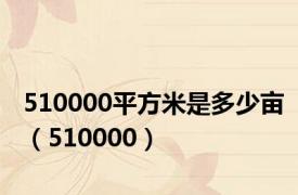 510000平方米是多少亩（510000）