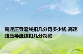 高速压导流线扣几分罚多少钱 高速路压导流线扣几分罚款