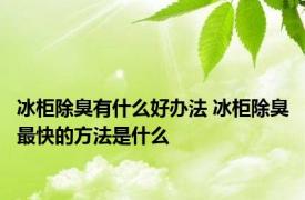 冰柜除臭有什么好办法 冰柜除臭最快的方法是什么