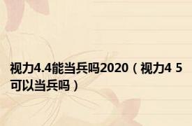 视力4.4能当兵吗2020（视力4 5可以当兵吗）