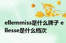 ellemmiss是什么牌子 ellesse是什么档次