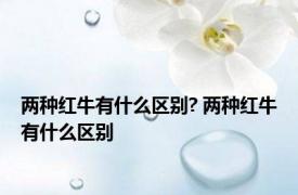 两种红牛有什么区别? 两种红牛有什么区别