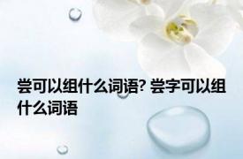 尝可以组什么词语? 尝字可以组什么词语