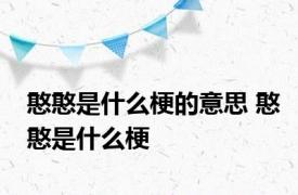 憨憨是什么梗的意思 憨憨是什么梗