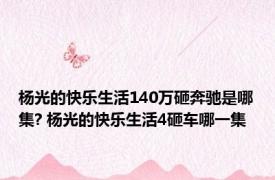 杨光的快乐生活140万砸奔驰是哪集? 杨光的快乐生活4砸车哪一集