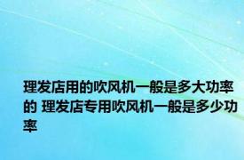 理发店用的吹风机一般是多大功率的 理发店专用吹风机一般是多少功率