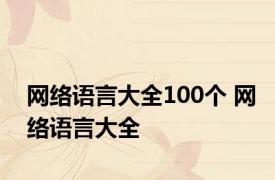 网络语言大全100个 网络语言大全