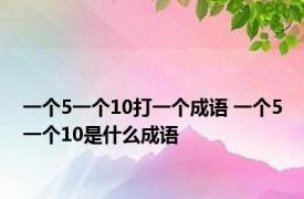 一个5一个10打一个成语 一个5一个10是什么成语