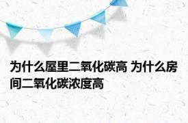 为什么屋里二氧化碳高 为什么房间二氧化碳浓度高