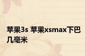 苹果3s 苹果xsmax下巴几毫米