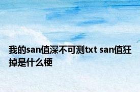 我的san值深不可测txt san值狂掉是什么梗