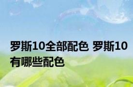 罗斯10全部配色 罗斯10有哪些配色