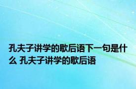 孔夫子讲学的歇后语下一句是什么 孔夫子讲学的歇后语