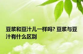 豆浆和豆汁儿一样吗? 豆浆与豆汁有什么区别