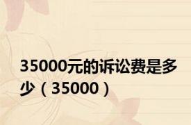 35000元的诉讼费是多少（35000）