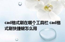 cad格式刷在哪个工具栏 cad格式刷快捷键怎么用