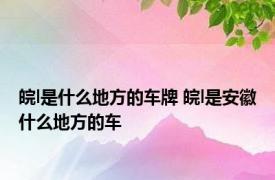 皖l是什么地方的车牌 皖l是安徽什么地方的车