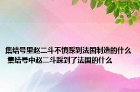 集结号里赵二斗不慎踩到法国制造的什么 集结号中赵二斗踩到了法国的什么