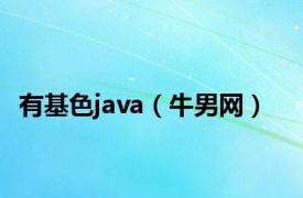 有基色java（牛男网）