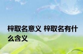 梓取名意义 梓取名有什么含义