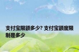 支付宝限额多少? 支付宝额度限制是多少