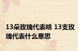 13朵玫瑰代表啥 13支玫瑰代表什么意思