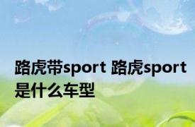 路虎带sport 路虎sport是什么车型