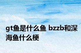 gt鱼是什么鱼 bzzb和深海鱼什么梗