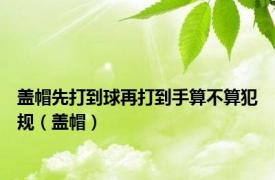 盖帽先打到球再打到手算不算犯规（盖帽）