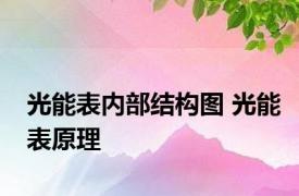 光能表内部结构图 光能表原理