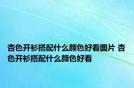 杏色开衫搭配什么颜色好看图片 杏色开衫搭配什么颜色好看