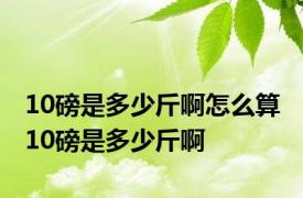 10磅是多少斤啊怎么算 10磅是多少斤啊