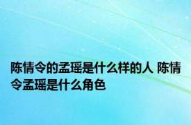 陈情令的孟瑶是什么样的人 陈情令孟瑶是什么角色